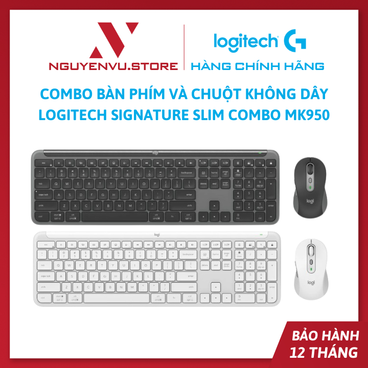 Combo Bàn Phím Và Chuột Không Dây Logitech SIGNATURE SLIM COMBO MK950 ...
