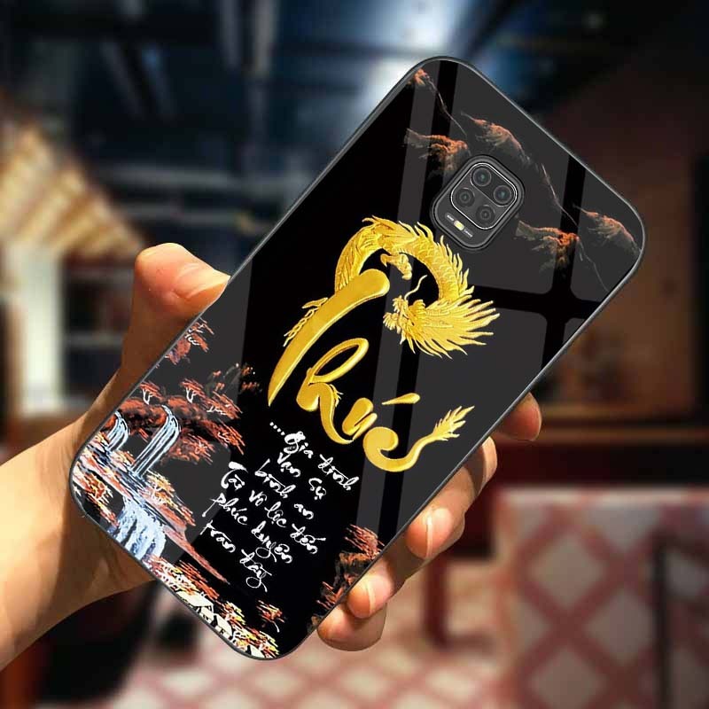 Ốp Lưng XIAOMI REDMI NOTE 9, NOTE 9S, NOTE 9 PRO Mặt Lưng Kính Cường Lực In 3D Cao Cấp