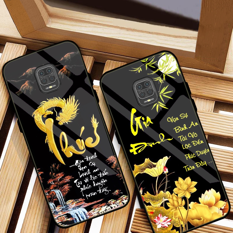 Ốp Lưng XIAOMI REDMI NOTE 9, NOTE 9S, NOTE 9 PRO Mặt Lưng Kính Cường Lực In 3D Cao Cấp