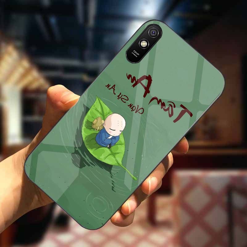Ốp Lưng XIAOMI REDMI 9A Mặt Lưng Kính Cường Lực In 3D Cao Cấp