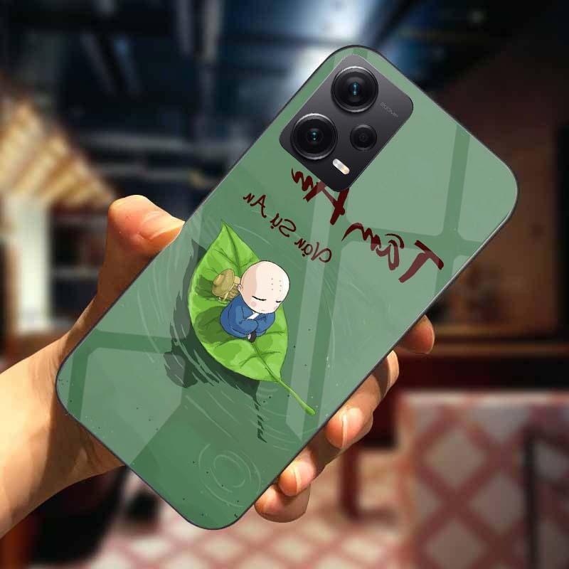 Ốp Lưng XIAOMI REDMI NOTE 12 4G, NOTE 12 5G, NOTE 12 PRO 4G/5G Mặt Lưng Kính Cường Lực In 3D Cao Cấp