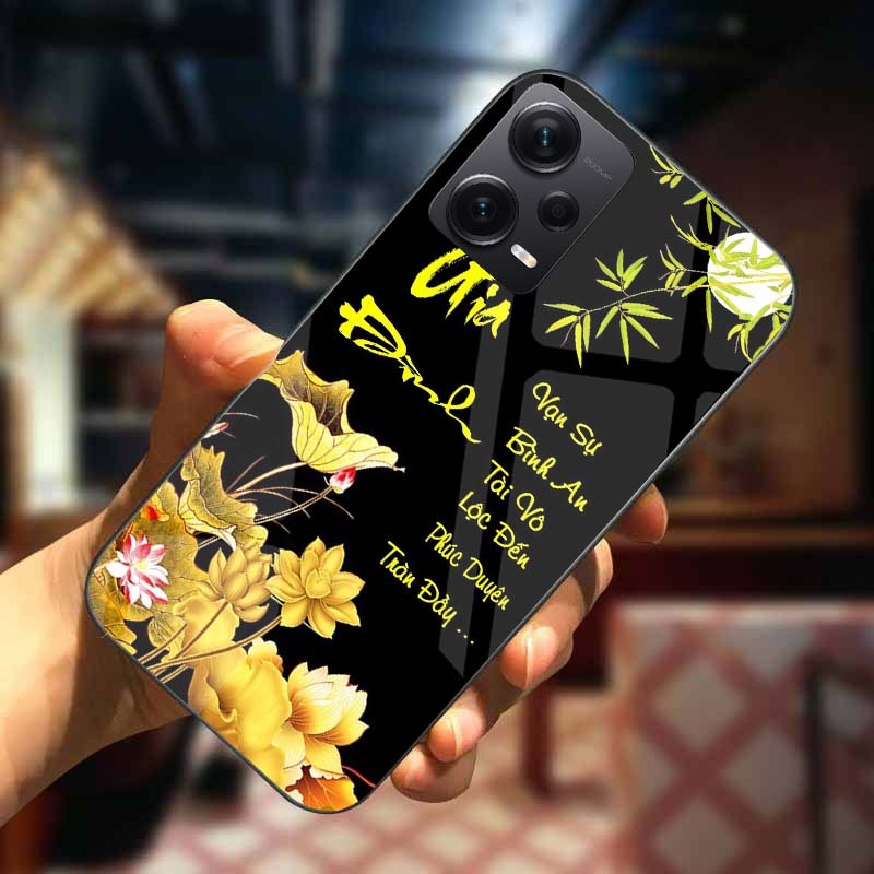 Ốp Lưng XIAOMI REDMI NOTE 12 4G, NOTE 12 5G, NOTE 12 PRO 4G/5G Mặt Lưng Kính Cường Lực In 3D Cao Cấp