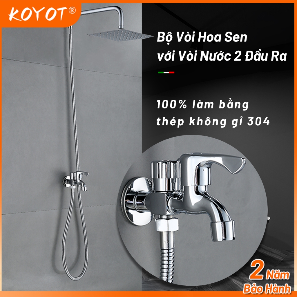 KOYOT Bộ Vòi Hoa Sen Thép Không Gỉ 304 Đầu Vòi Hoa Sen Tăng Áp Gắn ...
