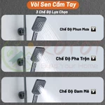 KOYOT Bộ Vòi Hoa Sen 4 Nút Thiết Kế Phím Đàn Piano Xám 4 Trong 1Đứng Nóng Lạnh Sen Tắm Tăng Áp Cao Tiết Kiệm Nước — ảnh 6