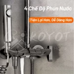 KOYOT Bộ Vòi Hoa Sen 4 Nút Thiết Kế Phím Đàn Piano Xám 4 Trong 1Đứng Nóng Lạnh Sen Tắm Tăng Áp Cao Tiết Kiệm Nước — ảnh 2