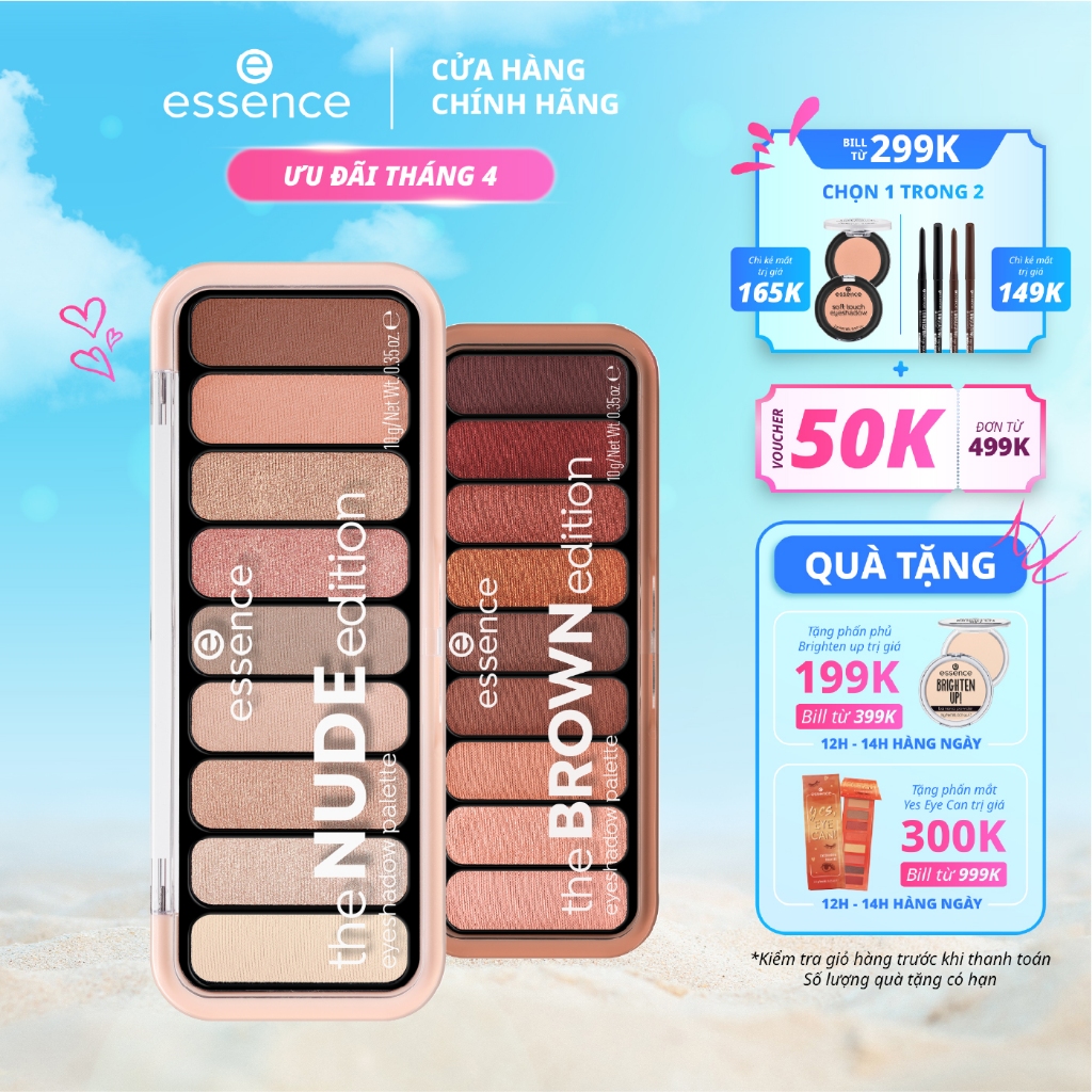 B ng Ph n M t 9 M u Essence The NUDE BROWN Edition Eyeshadow Palette 