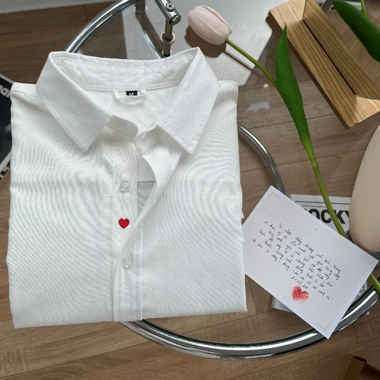 Áo sơ mi nam nữ dài tay Heartshirt LILA form suông vải Oxford Premium không nhăn trẻ trung, Hàn Quốc