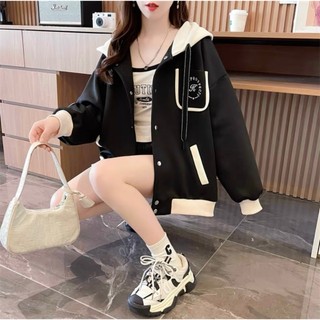 (CÓ TÚI) ÁO KHOÁC NỈ NỮ DÂY KÉO FORM RỘNG CÓ TÚI HỌA TIẾT HÌNH THÊU K XINH XẮN