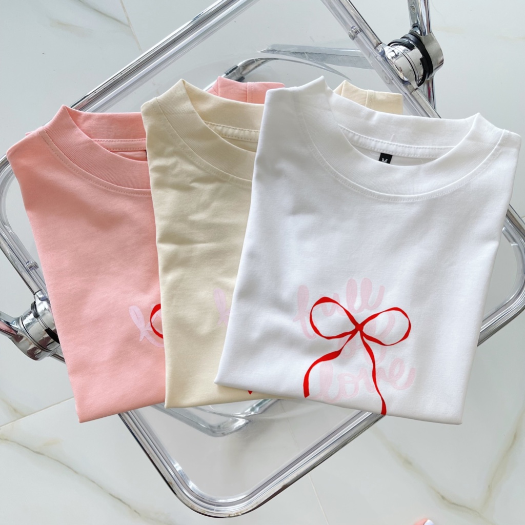 Áo Thun Babytee Nơ Đỏ x LÉNA. Chất 100 cotton 2c mềm mịn cao cấp ...