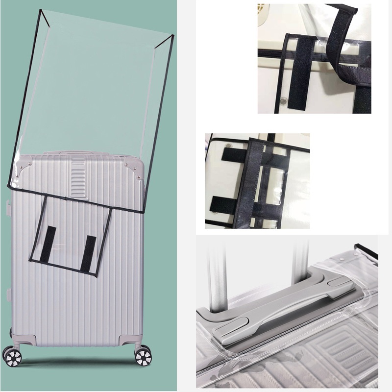 Trùm vali nhựa trông suốt có viền  cao cấp SIZE 20/22/24/26/28/30 [CHẤT LƯỢNG]