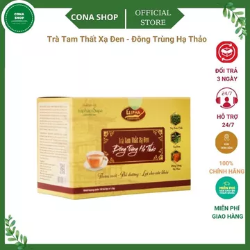 Trà Túi Lọc TRAPHACOSAPA Trà Đông Trùng Hạ Thảo Tam Thất Xạ Đen hộp 18 túi lọc, cona shop