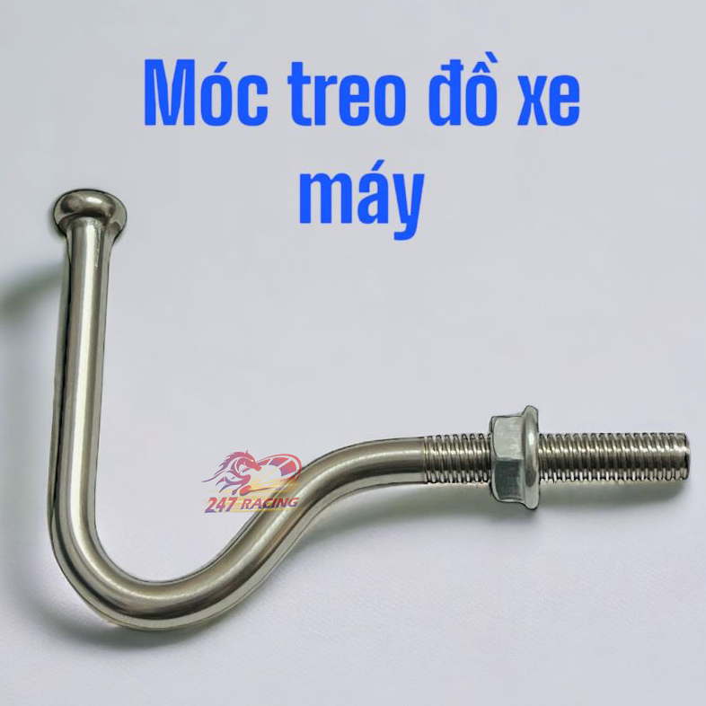 Móc Treo Đồ xe máy INOX trắng mẫu Ngôi Sao kiểu móc câu hàng chất lượng giá tốt