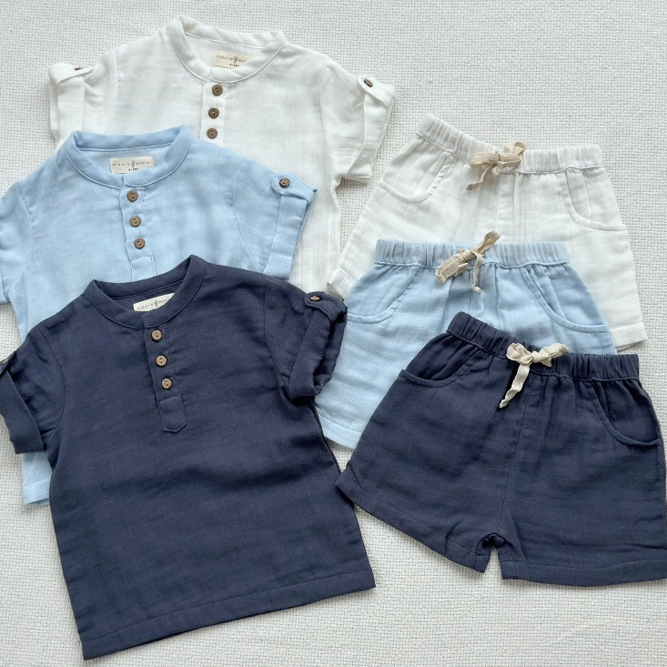 Leon Muslin Set macro & micro (Set Đũi Xô Bé Trai)