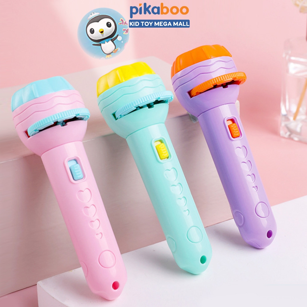 Ảnh Đèn pin chiếu hình Pikaboo 24 hình ngộ nghĩnh đáng yêu gồm hình động vật siêu nhân hoa quả gần gũi 2