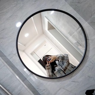 Gương Tròn Treo Tường Khung Viền Nhôm, Gương Soi Phòng Tắm Cao Cấp Diamond Mirror Decor T-KN