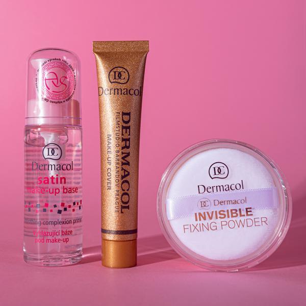 [COMBO MAKEUP] SERUM LÓT KIỀM DẦU + KEM NỀN DERMACOL + PHẤN BỘT