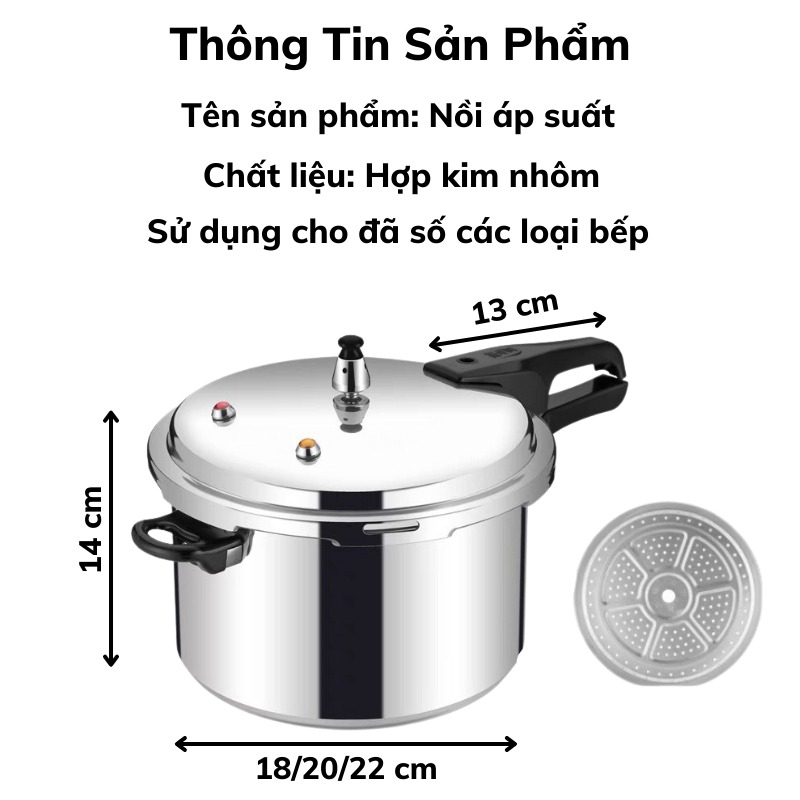 ICON Nồi áp suất bếp từ, nồi áp suất đa năng có thể được sử dụng cho bếp ga và bếp từ