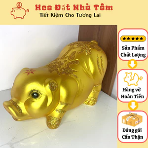 Heo đất,lợn đất,ống heo tiết kiệm ngọc trinh chữ Lộc (ảnh thật shop chụp)