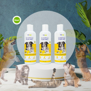 Sữa tắm cho chó mèo Shampoo for pet Vb Pharma giúp khử mùi hôi, dưỡng lông hương lavender chai 250ml