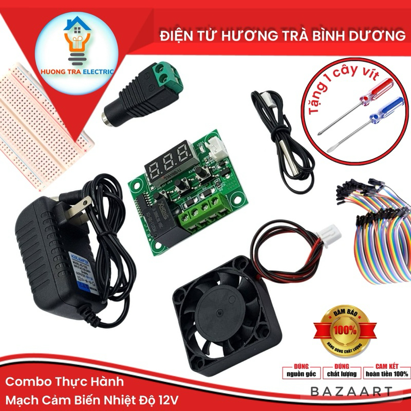 Bộ Thực Hành Đầy Đủ Mạch Cảm Biến Nhiệt Độ Dành Cho Học Sinh - Sinh Viên (Môn Công Nghệ Lớp 8)