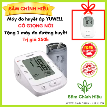 Máy đo huyết áp Yuwell YE660E có giọng nói tặng máy đo đường huyết hàng chính hãng giá tốt