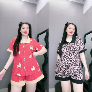Bộ Đồ Pyjama NHỎ CLOTHING Bigsize Nữ Họa Tiết,Bộ Đồ Ngủ Big Size Chất Liệu Lụa Mặc Mát Dành Cho Các Nàng Mũm Mĩm SET49