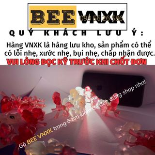 Mô hình Ngựa Pony mini trong suốt - phát sáng dưới đèn flash không hộp, xuất dư - Đồ chơi BEE VNXK