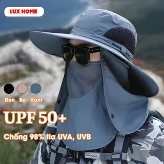 Mũ Tai Bèo, Mũ chống nắng nam vành rộng kèm khẩu trang che cổ, thích hợp câu cá, du lịch, camping dã ngoại.