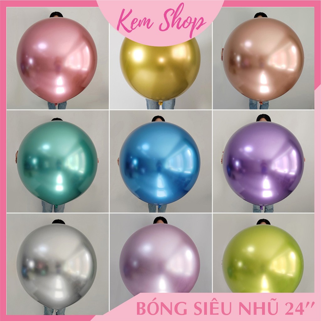 Bóng siêu nhũ chrome size 24'' trang trí sinh nhật đám cưới phòng cưới - K95