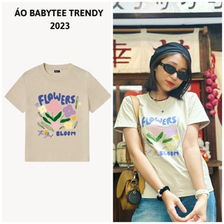 Áo baby tee nữ ôm vải 250gsm cotton thun body phông co dãn 4 chiều Flower BLoom [A249]