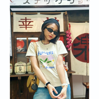 Áo baby tee nữ ôm vải 250gsm cotton thun body phông co dãn 4 chiều Flower BLoom [A249]