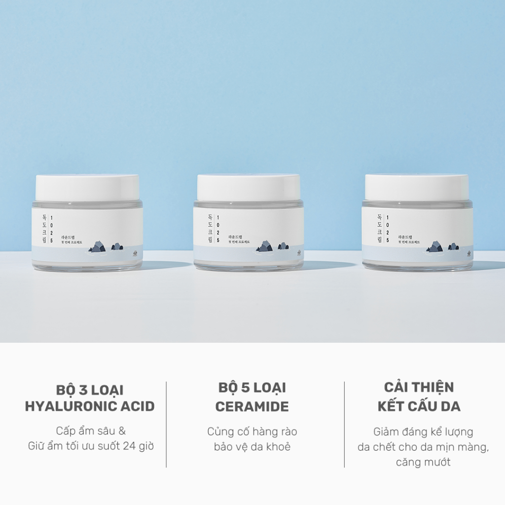 Ảnh Kem Dưỡng Round Lab 1025 Dokdo Cream 80ml giàu khoáng chất giữ ẩm lên đến 24h 1