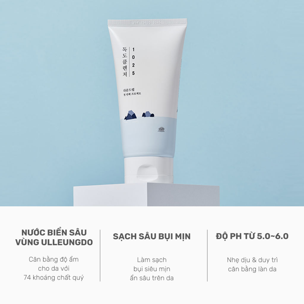 Ảnh Sữa Rửa Mặt Round Lab 1025 Dokdo Cleanser 150ml loại bỏ bụi bẩn dầu thừa 3