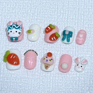 Nailbox thiết kế thủ công nặn gel nổi dễ thương form ngắn được đổi form