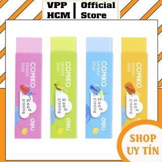 [Combo 3 Cục] Gôm tẩy 2B Comiko DELI E3045 chính hãng - Tẩy sạch, ít vụn, không mòn giấy - An toàn khi sử dụng