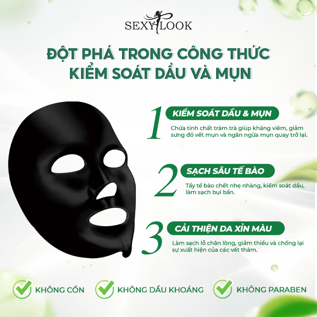 Ảnh Combo 15 Mặt Nạ Đen Tràm Trà Hỗ Trợ Giảm Dầu Mụn (15 miếng x 28ml) 4