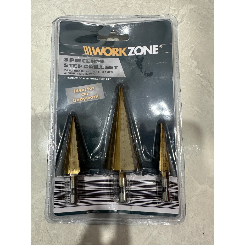Bộ Mũi Khoan Tháp - Workzone - Bộ 3 mũi khoan tháp đường kính từ 4mm - 32mm