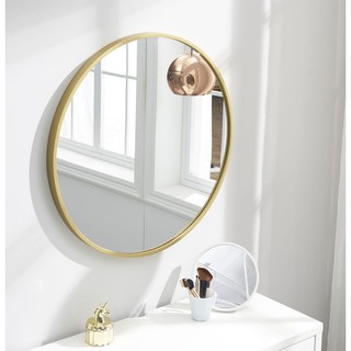 Gương Tròn Treo Tường Khung Viền Nhôm, Gương Soi Phòng Tắm Cao Cấp Diamond Mirror Decor T-KN