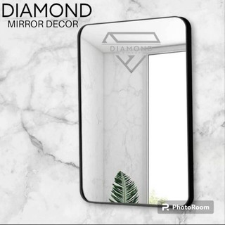 Gương Chữ Nhật Treo Tường Khung Viền Nhôm, Gương Soi Phòng Tắm Cao Cấp Diamond Mirror Decor CN-KN