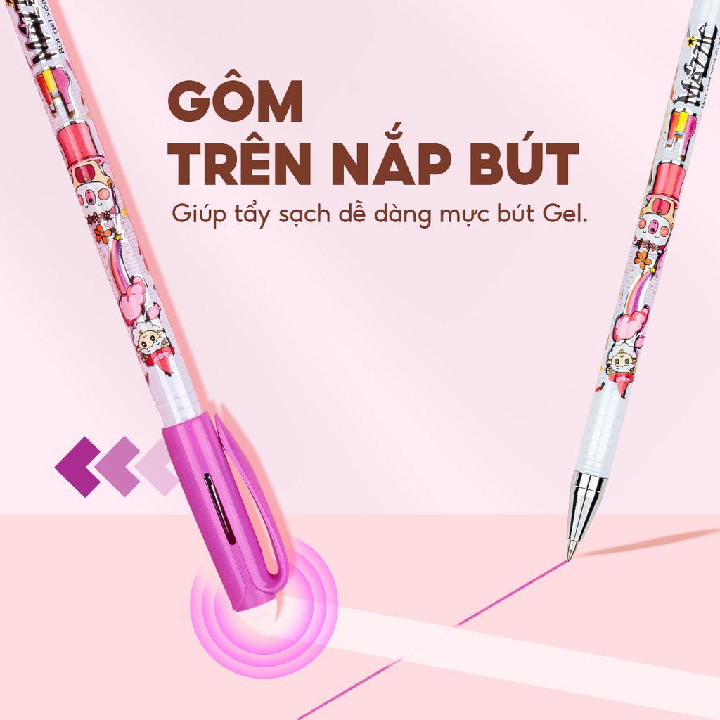 Hộp 20 bút gel xoá được Mazzic điểm 10 có đầu tẩy