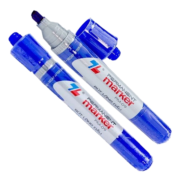 Hộp 10 Bút Dạ Dầu Pm09 Đủ 3 Màu Xanh Đen Đỏ