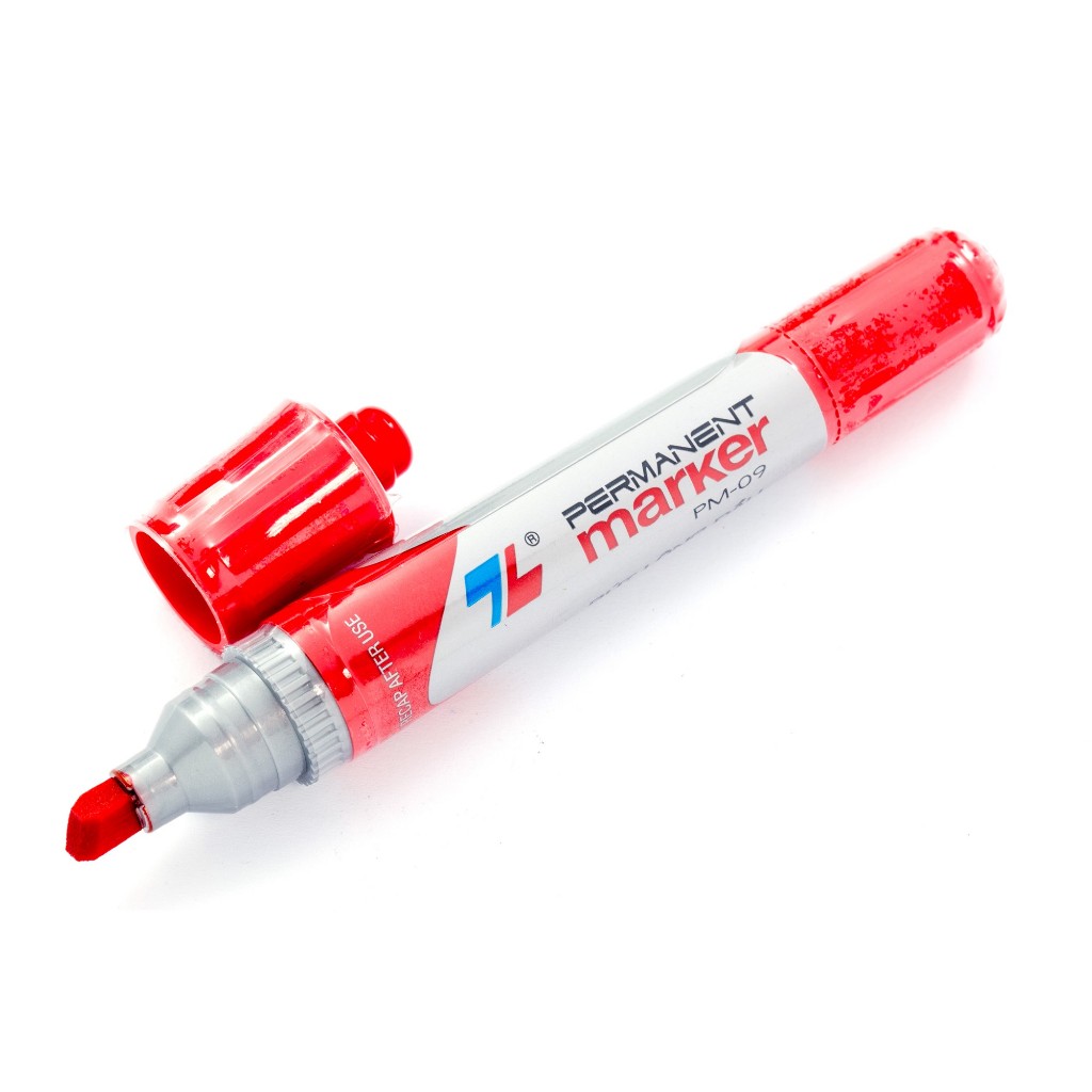 Hộp 10 Bút Dạ Dầu Pm09 Đủ 3 Màu Xanh Đen Đỏ