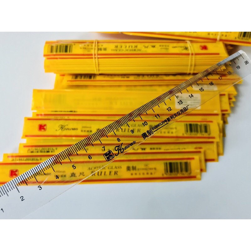Combo 5 Thước Kẻ Kewen 20cm Cứng Cáp, Loại Đẹp