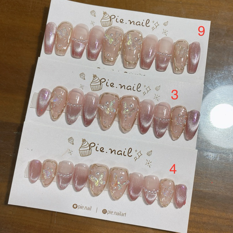 242. nailbox thạch hồng, mắt mèo hồng