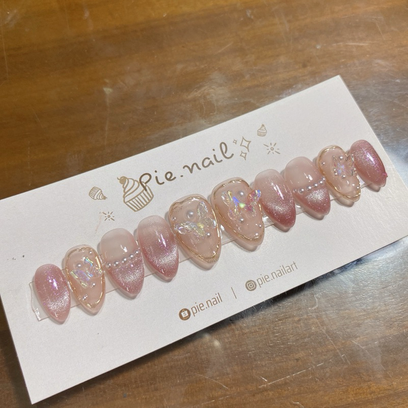 242. nailbox thạch hồng, mắt mèo hồng