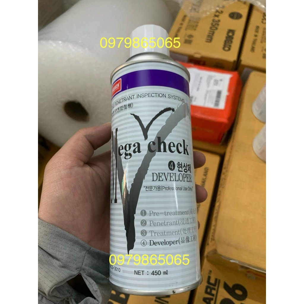 Bộ 3 chai Dung dịch kiểm tra vết nứt mối hàn Megacheck-Nabakem chính ...