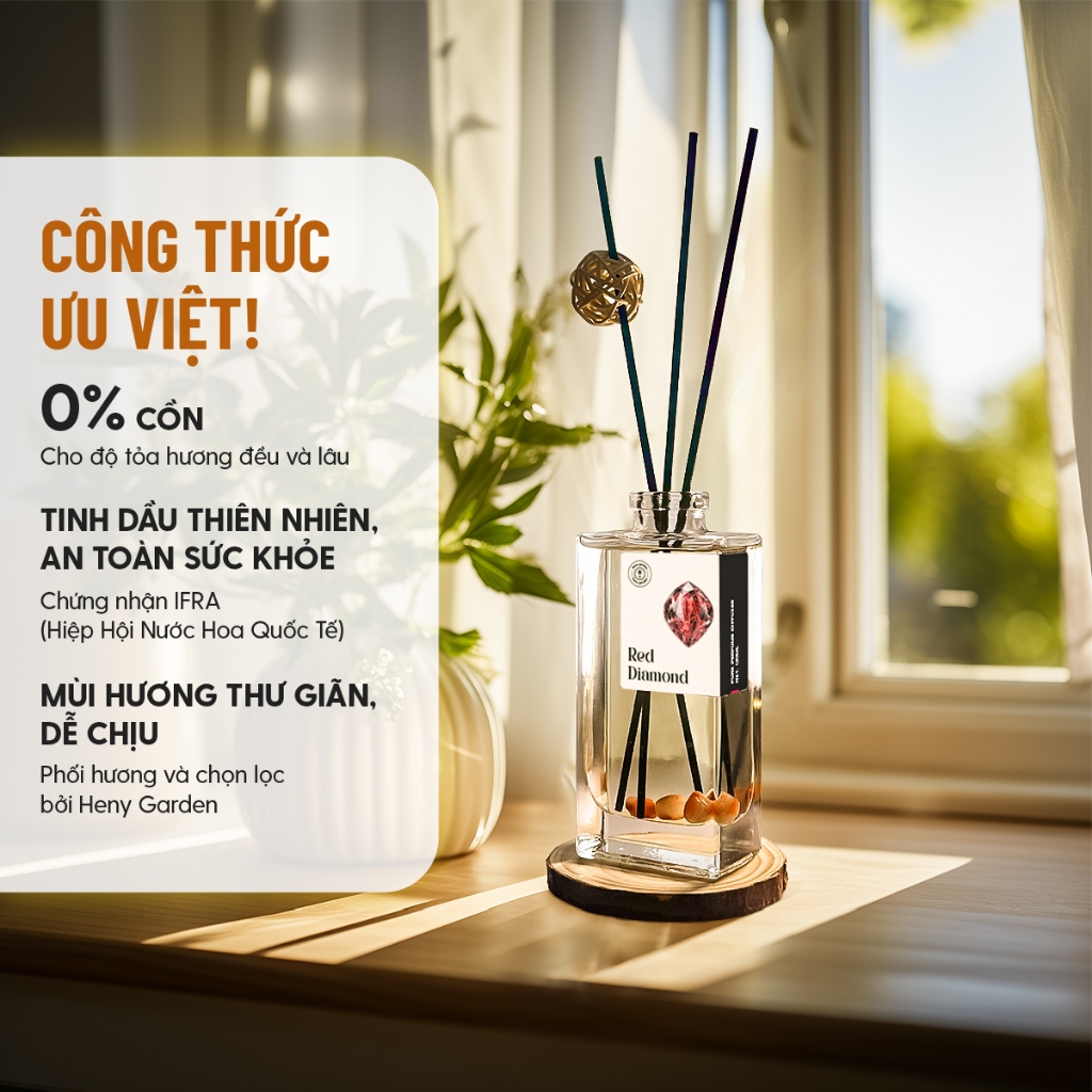 Ảnh Tinh Dầu Thơm Phòng Khuếch Tán Cắm Que HENY GARDEN Mùi Hương Thư Giãn 1