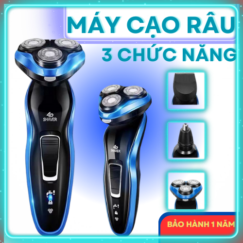 Máy cạo râu 4d đa năng 3 trong 1, cạo râu, tỉa lông mũi, cắt tóc, 3 ...