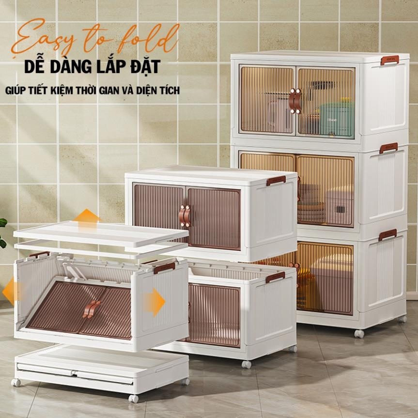 tủ nhựa đựng đồ có bánh xe kikoshi, tủ để đồ nhà bếp, phòng tắm có nắp chống nước 6400