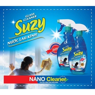 Nước lau kính SUZY 500ml có vòi xịt, thành phần HỮU CƠ, chất lượng NHẬT BẢN.